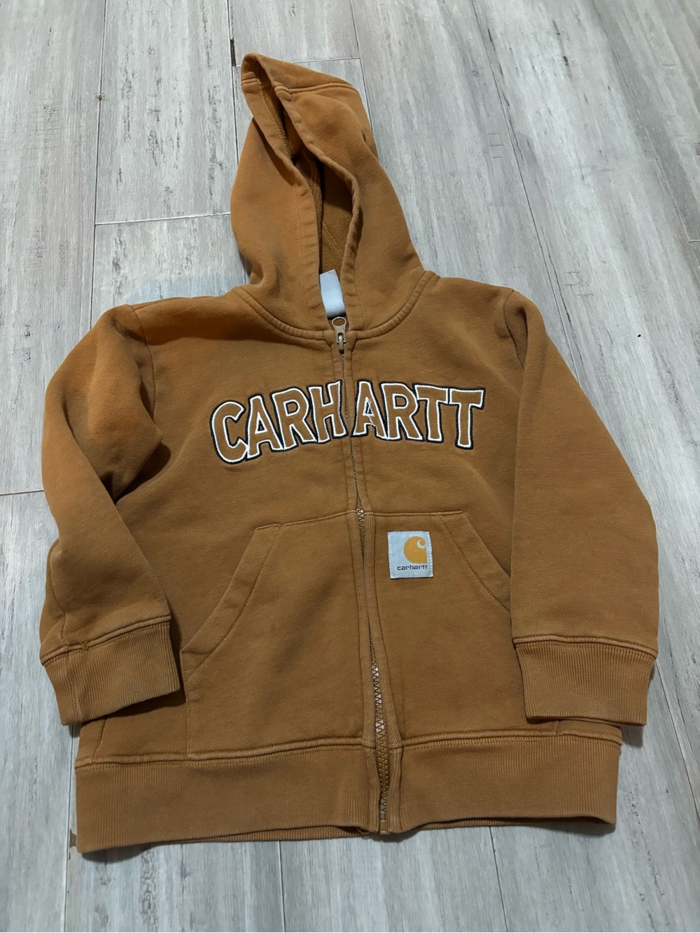 Carhartt Kids' Brown Hooded Zip Sweatshirt 4T